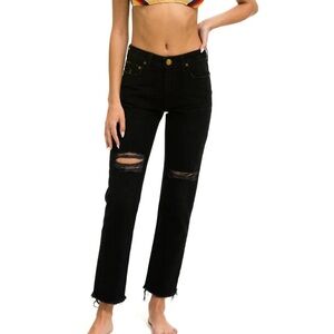 Aviator Nation Mid Rise Canyon Jean Vintage Black